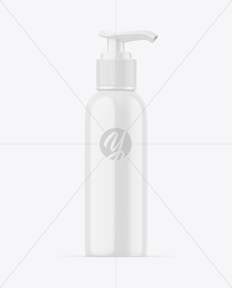 Glossy Cosmetic Bottle w/ Pump Mockup