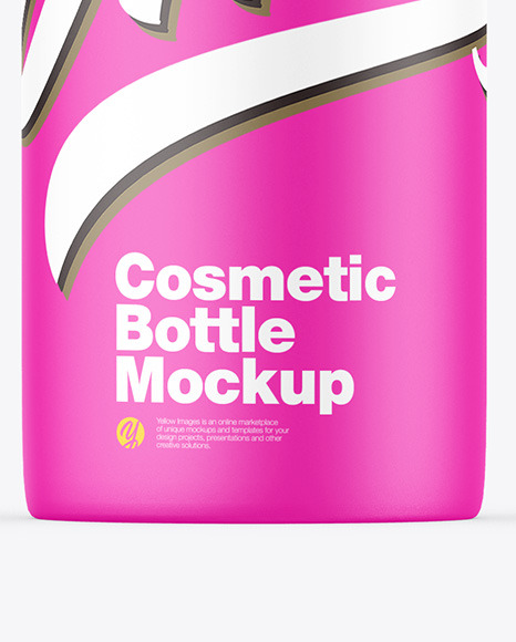 Matte Cosmetic Bottle w/ Pump Mockup