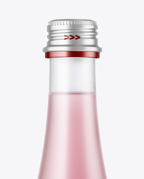 Frosted Glass Soft Drink Bottle Mockup