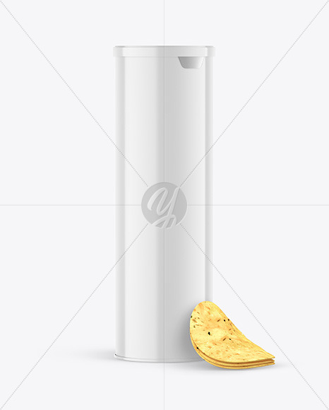 Glossy Plastic Tube w/ Chips Mockup