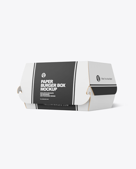 Paper Burger Box Mockup