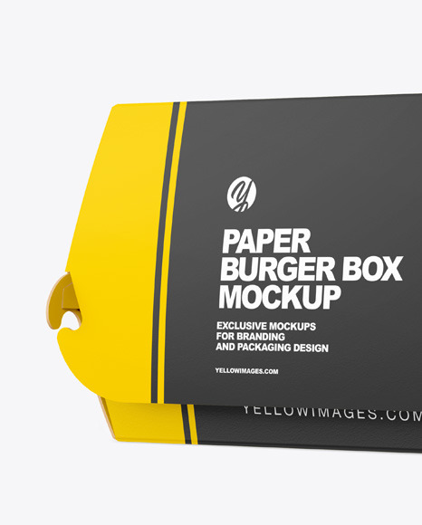 Paper Burger Box Mockup