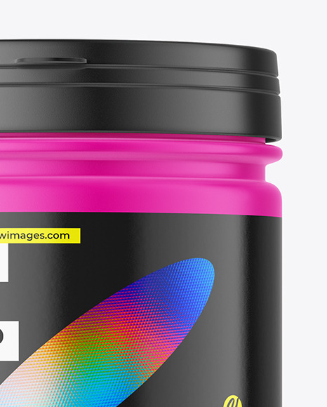 Matte Supplement Jar Mockup