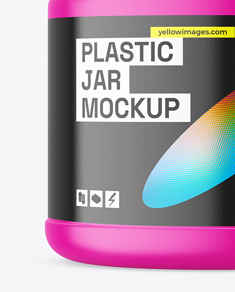 Matte Supplement Jar Mockup