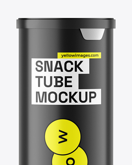 Matte Plastic Tube w/ Chips Mockup