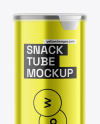 Metallic Plastic Tube w/ Chips Mockup