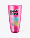 Frosted Colored Plastic Cup Mockup