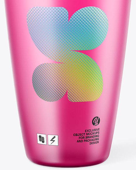 Frosted Colored Plastic Cup Mockup