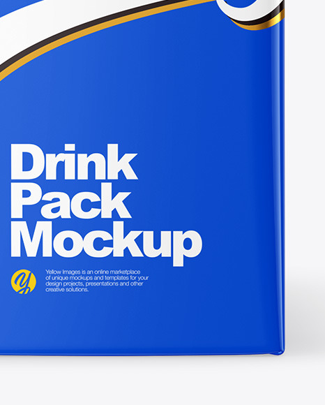 Glossy Carton Pack with Screw Cap Mockup