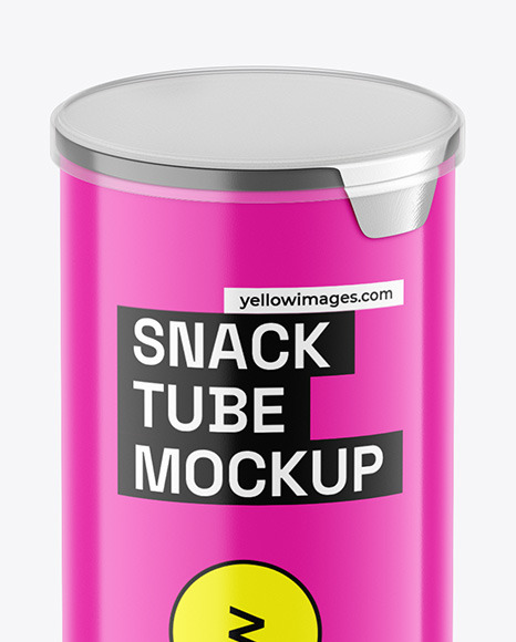 Glossy Plastic Tube w/ Chips Mockup