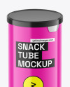 Glossy Plastic Tube w/ Chips Mockup