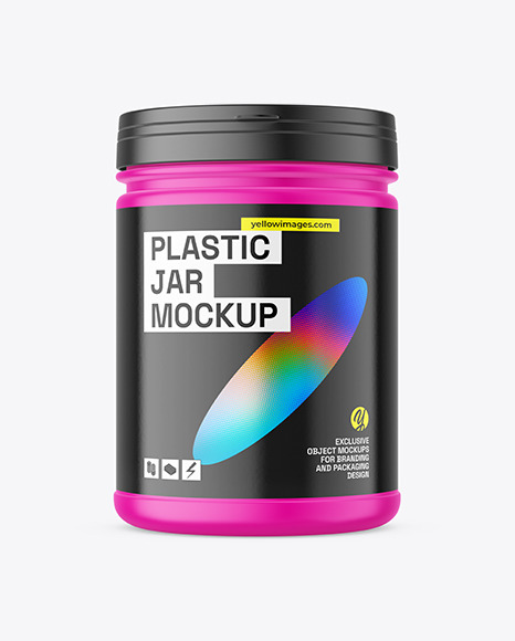 Matte Supplement Jar Mockup