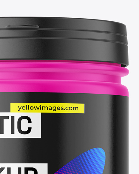 Matte Supplement Jar Mockup