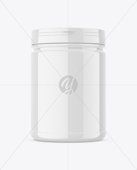 Glossy Supplement Jar Mockup