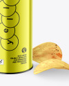 Metallic Plastic Tube w/ Chips Mockup