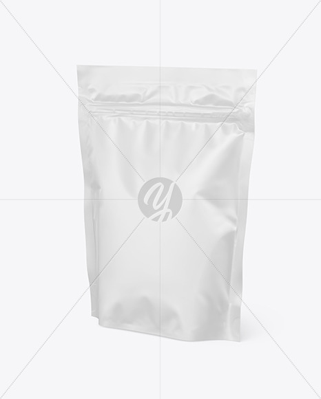 Matte Pouch Mockup - Halfside View