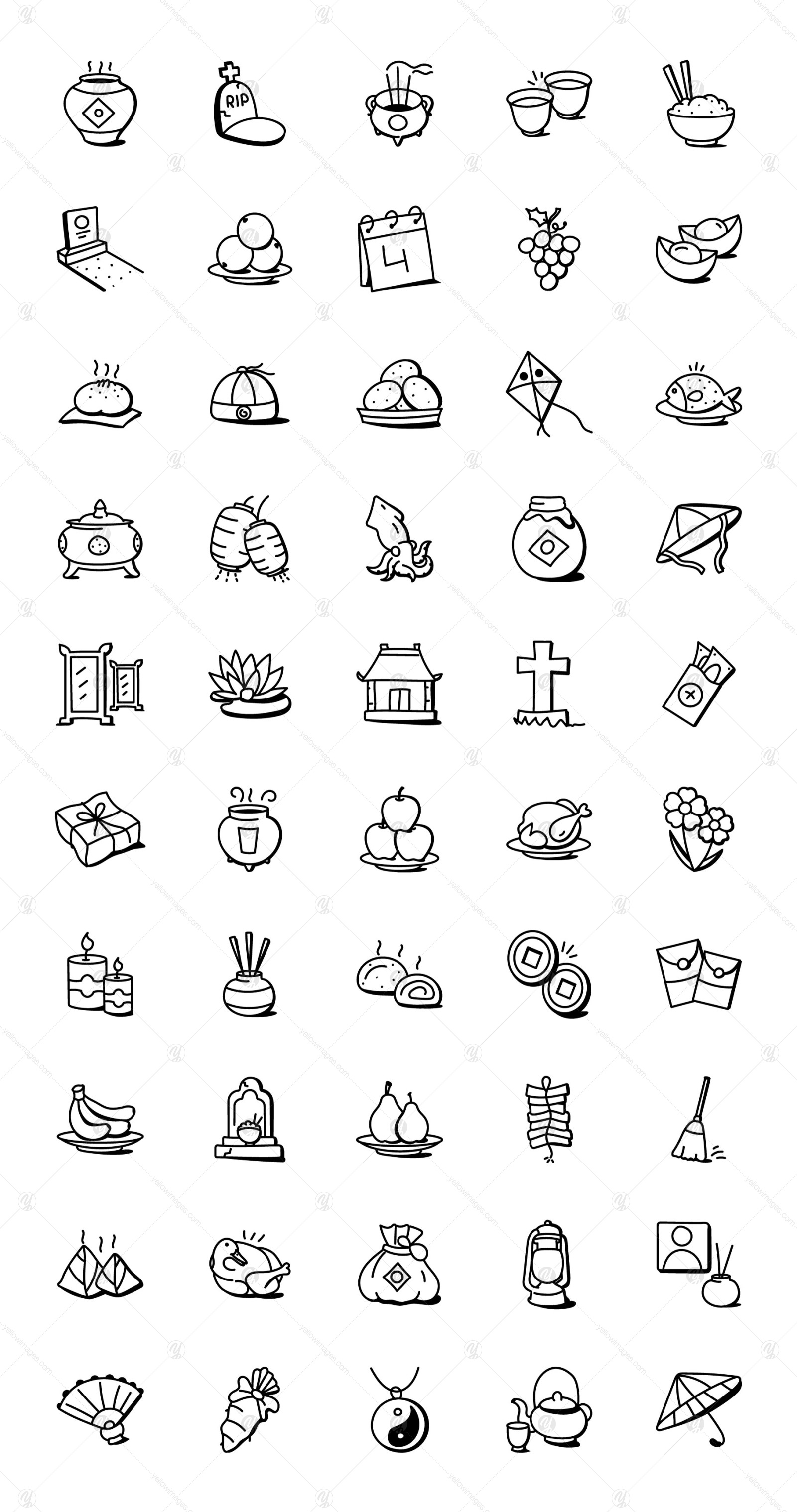 50 China Festival Icons (Ching Ming)