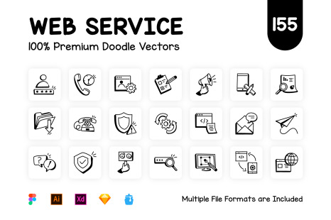 Hand Drawn Web Services Icons - Service