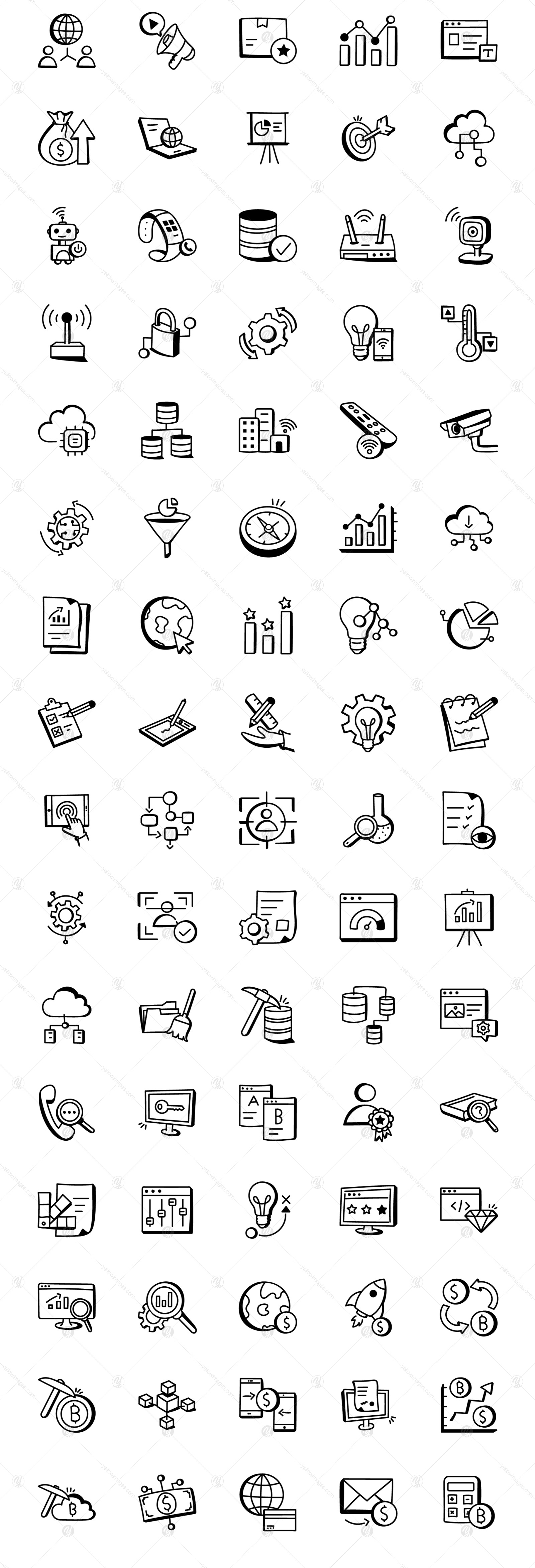 Hand Drawn Web Services Icons Hand Drawn Web Services Icons