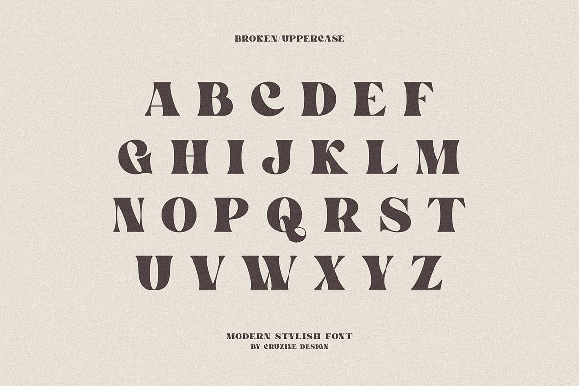 Broken - Bold Serif Font