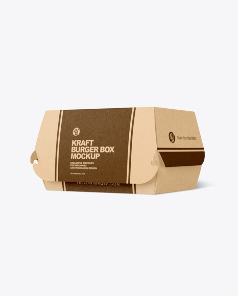 Kraft Burger Box Mockup