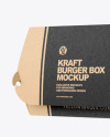Kraft Burger Box Mockup