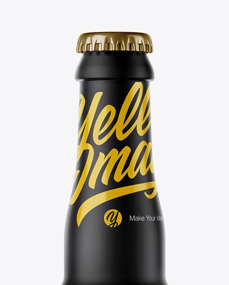 Matte Ceramic Beer Bottle Mockup