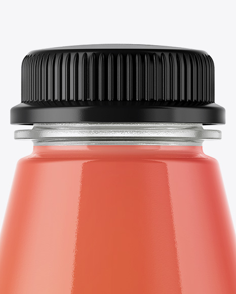 Plastic Bottle With Grapefruit Juice Mockup