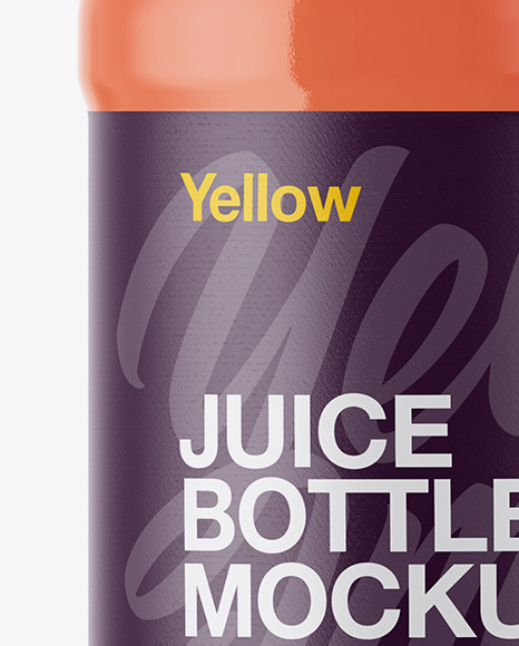 Plastic Bottle With Grapefruit Juice Mockup