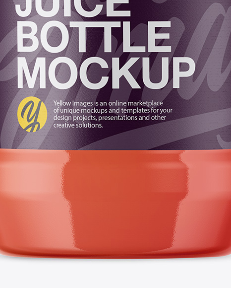 Plastic Bottle With Grapefruit Juice Mockup