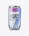 PET Can with Carbonated Drink Mockup