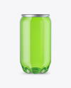 PET Can with Green Drink Mockup