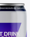 PET Can with Pink Drink Mockup