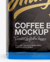 Folded Coffee Bag Mockup - Front View