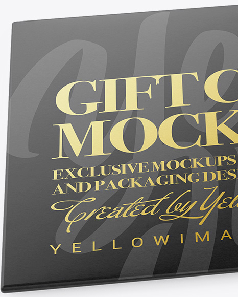 Gift Card in Carton Cover Mockup - Front View (High-Angle Shot)