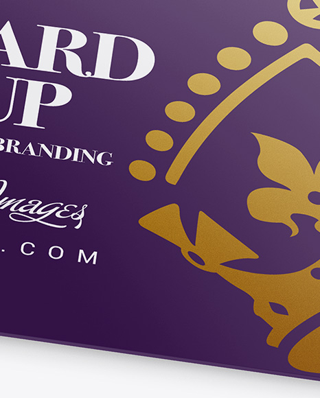 Gift Card in Carton Cover Mockup - Front View (High-Angle Shot)