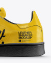 Leather Sneaker Mockup - Left Side View