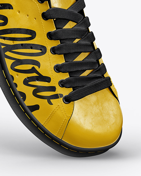 Leather Sneaker Mockup - Right Half Side View