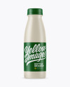 Matte Plastic Dairy Bottle Mockup