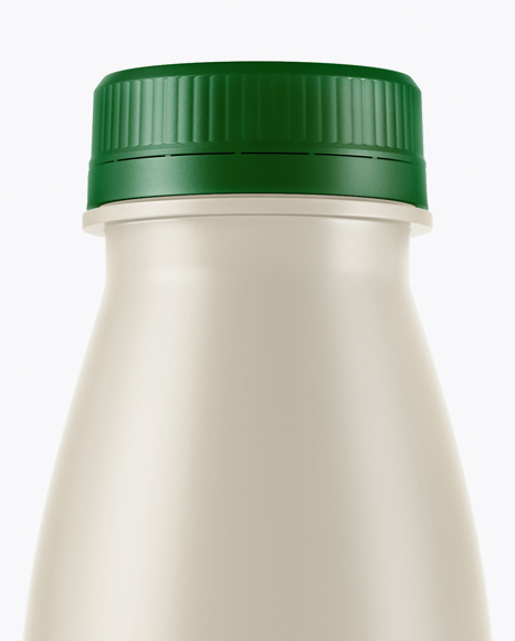 Matte Plastic Dairy Bottle Mockup