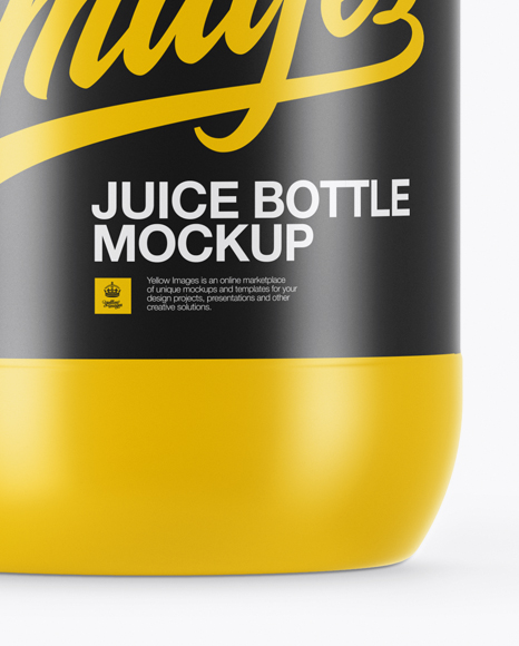 750ml Glossy Juice Bottle Mockup