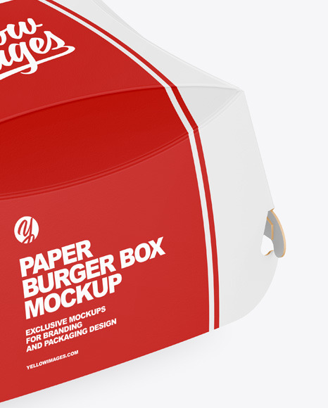 Paper Burger Box Mockup