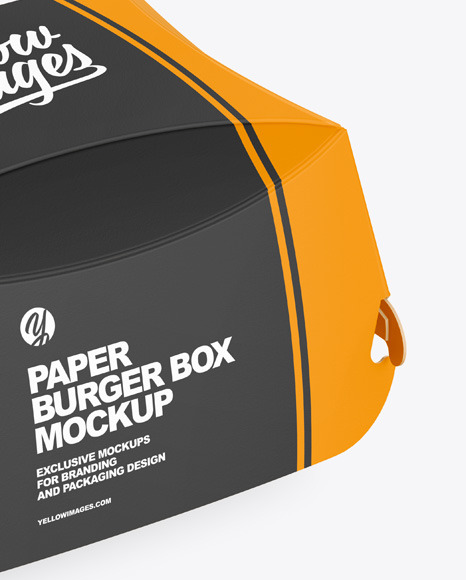 Paper Burger Box Mockup