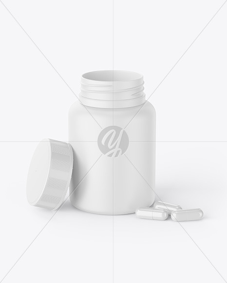 Matte Pills Bottle Mockup