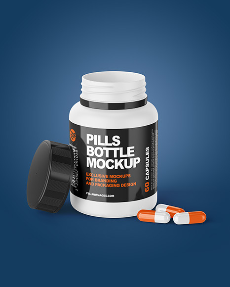 Matte Pills Bottle Mockup