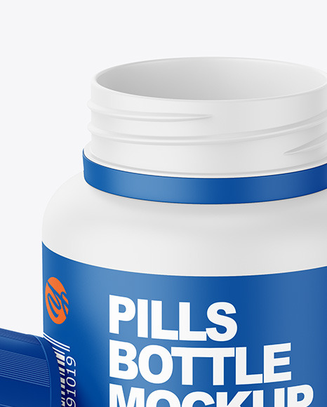 Matte Pills Bottle Mockup