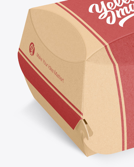 Kraft Burger Box Mockup