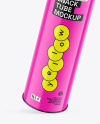 Opened Glossy Plastic Tube w/ Chips Mockup