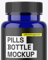 Blue Pills Bottle Mockup