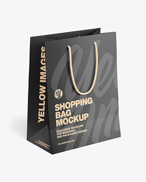 Textured Paper Shopping Bag Mockup